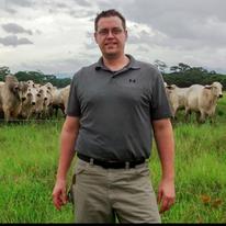 James Lee with cows Costa Rica